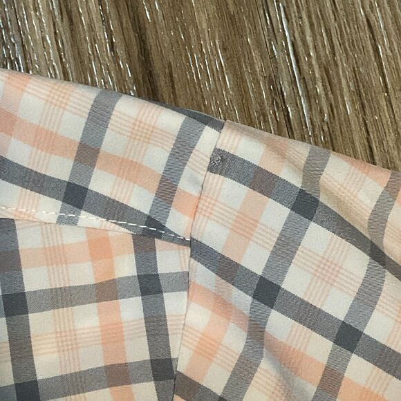Mizzen+Main Mens Shirt Medium Gray Pink Leeward Trim Fit Check‎ Plaid Button Up - Picture 5 of 8